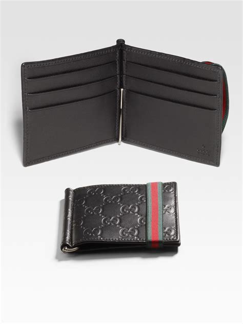 gucci men's card holder with money clip|money clipper wallet gucci.